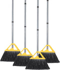 Commercial Heavy Duty Broom Set, 4 Packs