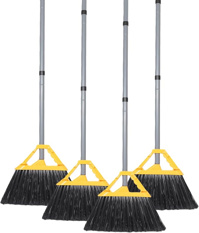 Commercial Heavy Duty Broom Set, 4 Packs