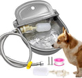 Automatic Water Dispenser for Dog Water Bowl Dispenser Large Size Stainless-Steel Waterer Feeder Self Filling Water Trough for Poultry and Livestock (Metallic Gray, Large)