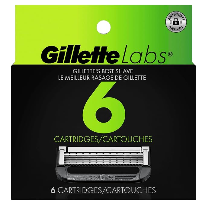 Gillette Labs Razor Blade Shaving Refills for Men, 6 count