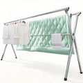Clothes Drying Racks Outdoor, Updated Version,Stainless Steel Laundry Drying Rack for Indoor Outdoor and The Balcony,Length Adjustable Saves Space,with Windproof Hooks