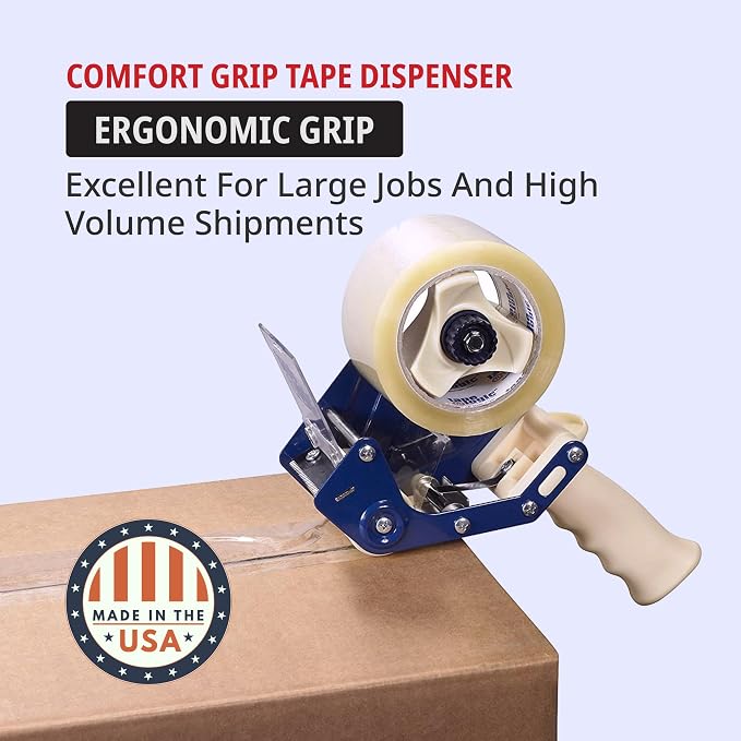 Tape Logic 2 Inch Packing Tape Dispenser Gun for Shipping Tape, Packaging Tape, Moving Tape, Box Tape, Carton Sealing, Mailing, Order Fulfillment, Warehouse, Office & Home Packing Supplies
