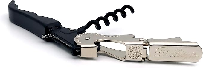 Pulltap's Genuine Slider 900 Waiter's Corkscrew – Double-Hinged Wine Key with Sliding Foil Cutter – Patented Design – Made in Spain – Negro (Black)