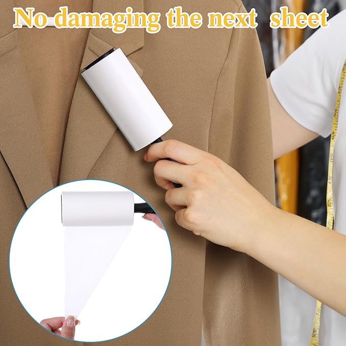 FoldTier 2700 Sheets Lint Rollers for Pet Hair Extra Sticky Portable Lint Remover Brush Roller with 10 Handles 30 Refills Pet Hair Remover for Couch, Clothes Furniture and Carpet Dog Cat