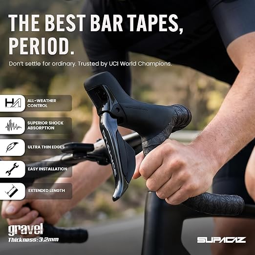Supacaz Super Sticky Kush Gravel Bar Tape - Cycling Road Bike Handlebar Grip Tape Wrap