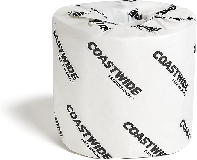 Coastwide Professional Recycled Toilet Paper, 2-ply, White, 550 Sheets/Roll, 80 Rolls/Carton