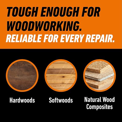 Gorilla Wood Glue Ultimate, Waterproof High‑Strength Wood Glue, Natural Dry Finish, 1 Gallon