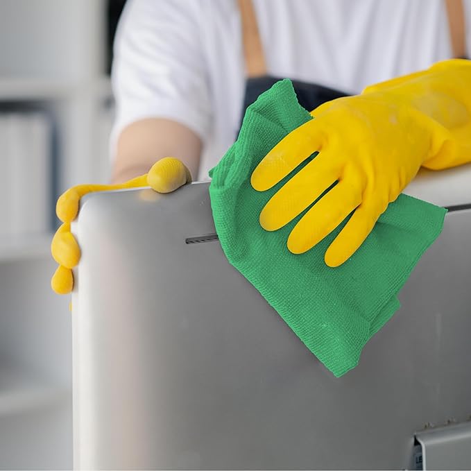 Avalon Towels Microfiber Cleaning Cloths (Value Pack of 12) - Size 12 x 12 Inches, Highly Absorbent Cleaning Rags, Lint Free, Reusable and Washable, Microfiber Towels for Cars