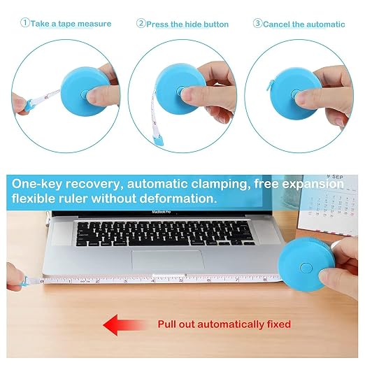 12 | 24 | 36 | 48 | 72 | 96 | 120 Pack Tape Measure,12 Colors Soft Retractable Measuring Tape 60-Inch/150cm, for Body Measuring Tailor Cloth Home Craft Measurements (120 Pack)