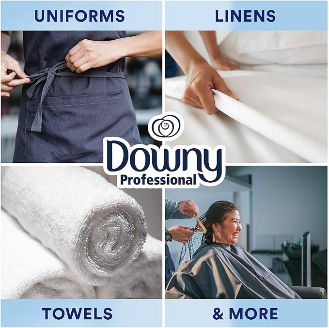 Downy Fabric Softener, Bulk Liquid Fabric Conditioner for Commercial & Residential Washing Machines, 190 loads, Clean & Fresh Scent, 140 fl oz