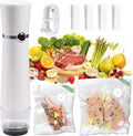 Handheld Vacuum Sealer, Detachable & Easy to Clean, Includes 30 Reusable Bags, Portable Food Saver, Extends Freshness 10x, Auto Power Off, for Kitchen, Travel & Outdoor