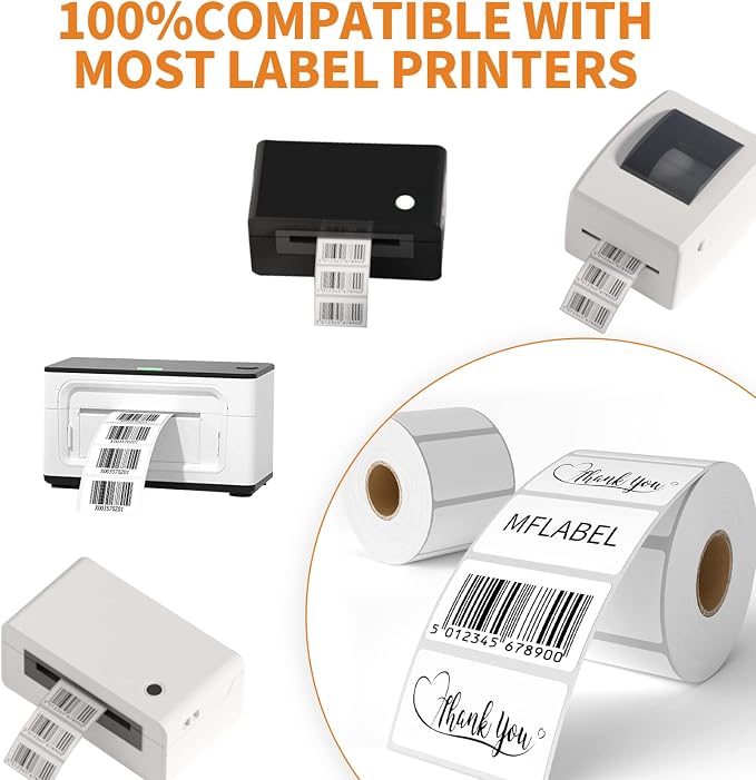 MFLABE 840 Rolls of 1000 2-1/4 x 1-1/4 Inch Direct Thermal Perforated Shipping Labels,SKU Labels