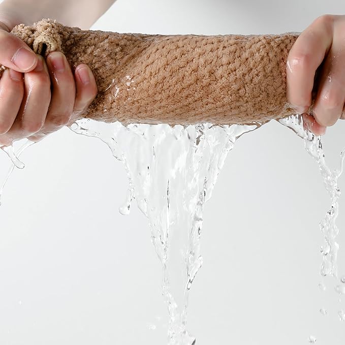 YTYC 29x59 Bath Towels,Towels for Bathroom,Beige,4-Pieces | Super Soft,Highly absorbent,Hanging Loop,No Lint Ball,Quick Drying,Light Weight,80% Polyester 20% Nylon