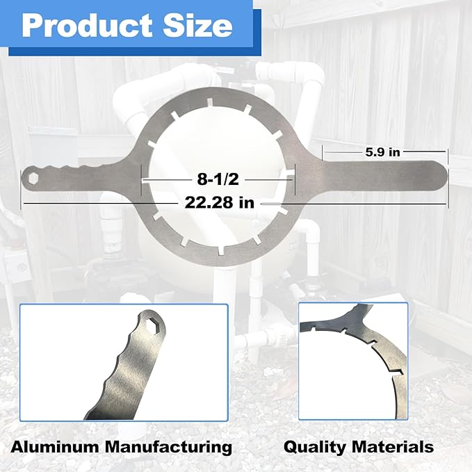 154527 8-1/2'' Aluminum Wrench for Sand Filter TR100C,TR140C,TR100C-3, TR140C-3,AFP-180 Waterfall Pump