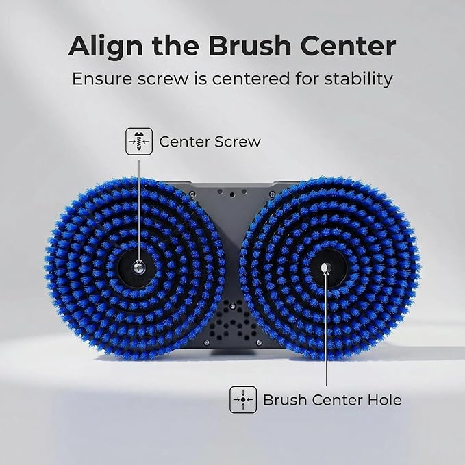 Spin Mop Brush Heads Replacement Pads for Bissell Spinwave Steam Mop 20393,20399,3897A,23157, 23159,2124, 2039A, 3712 - Hard Floor Cleaning Scrub Pads
