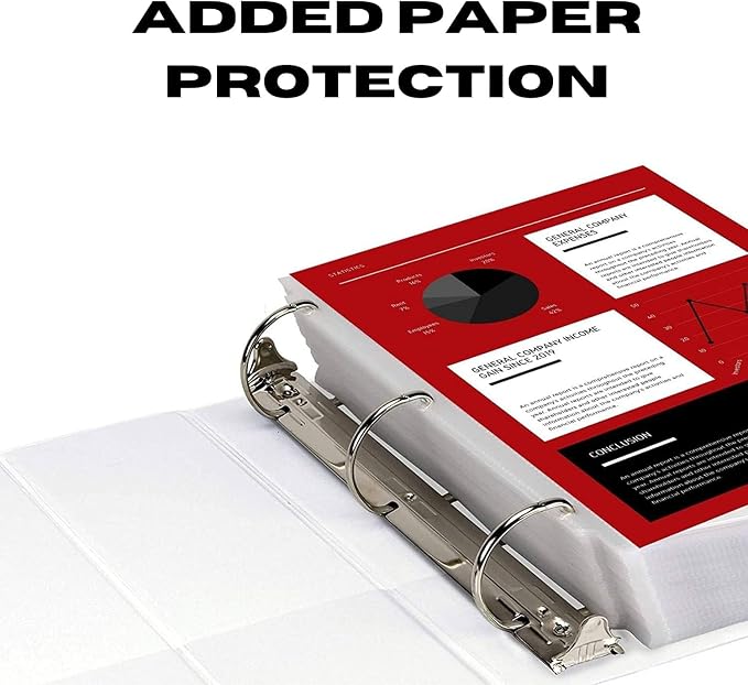 5 Inch 3 Ring Binder 2 Pack, Heavy Duty Locking D-Ring, Holds 950+ Sheets, PVC-Free, Assembled in USA, 8.5 x 11, Clear View Cover with Pockets, Customizable, Professional, White - Ring Binder Depot | Locking D-Ring, PVC-Free, Assembled in USA, 8.5 x 11...