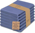 Urban Villa Kitchen Towels Cotton Dish Towels 20”x30” (Set of 6) Blue
