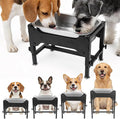 YUEPET Outdoor Elevated Dog Water Bowl, 1.25 Gallon Bowl for Dogs | 4 Adjustable Heights, 1.25 Gallon Stainless Steel Bowl, Raised Stand, Food and Water Use, Indoor Outdoor Use, Large Dogs