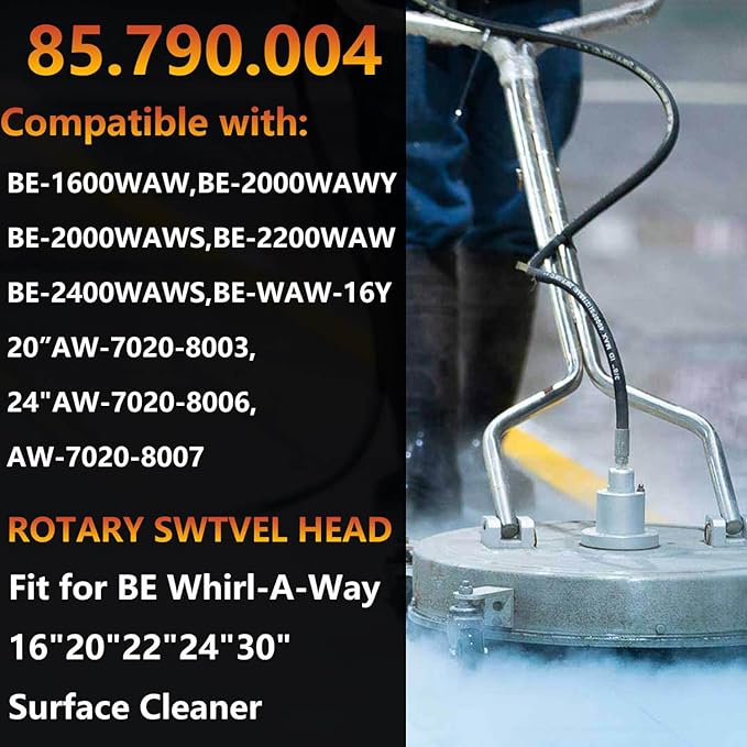 85.790.004 Replacement Rotary Swivel Head,Fit for 16 in, 20 in, 22in, 24 in, 30in Surface Cleaner, Aluminum Surface Cleaner Swivel Head Use with Hot or Cold Water, 4000 PSI 8 GPM