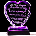 YWHL Daughter Gifts from Dad Mom, Meaningful Birthday Gifts for Daughter Adult with Colorful Light Base, to My Daughter Christmas Graduation Mother's Day Present Ideas