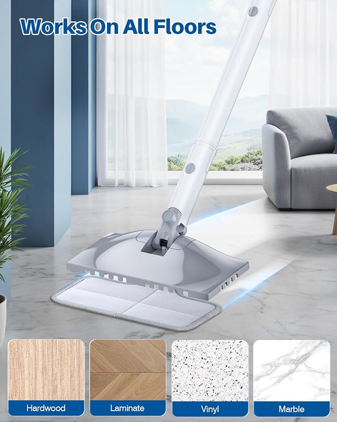 LABIGO Steam Mop Replacement Pads - 6 Pack Machine Washable Microfiber Cloths, Reusable Carpet Cleaning Pads