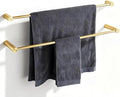 Towel Racks for Bathroom, NEWRAIN 30 inch Double Bath Towel Bar Wall Mounted, Stainless Steel Kitchen Towel Holder, Brushed Gold Towel Rod Towel Rail Hange