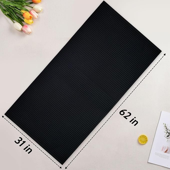 Jacquotha Waffle Bath Towel Set of 2 (Black) - Cotton, Thin, Low Lint | 31” x 62” Soft Bath Towels for Bathroom, Shower, Pool & Beach