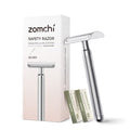 Double Edge Safety Razor, Metal Razor Includes 10 Double Edge Blades | Classic silver finish with a clean metallic look that complements any grooming setup.