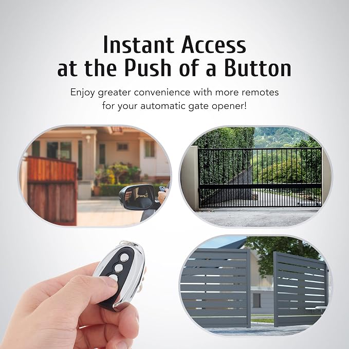 CO-Z Automatic Sliding Gate Opener Remote Control, Electric Rolling Driveway Gate Opener Closer Security Kit Remote (1x Backup Key)