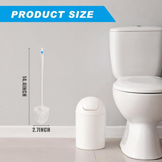 Tioncy 1 Pcs 14.2 Inch Toilet Brush Commercial Heavy Duty Toilet Bowl Cleaning Scrub Long Scrubber for Bathroom Cleaning Supplies