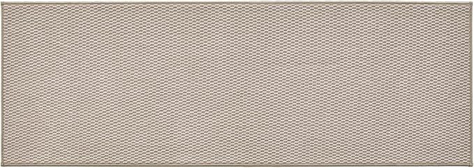 TYUU Bathroom Runner Rugs, Long Bath Mat Runner Washable Thin Quick Dry Low Pile Bathroom Runner Rugs Non Slip, Beige 24"x70"