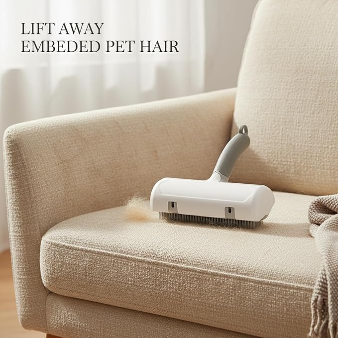 Reusable Fabric Lint Remover Brush for Textiles, Carpets & Vehicle Interiors - Mechanical De-linting Tool with Durable PP Handle