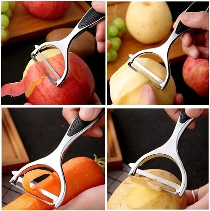 1PC Stainless Steel Vegetable Peeler - Multi-Function Potato Peeler & Carrot Grater for Kitchen Use(1pc black B)