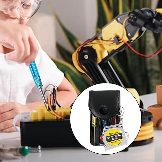 48 Pcs Mini Screwdriver Keychain Tape Measure Keychains Set Keychain Tape Measure Mini Screwdrivers in Pouch Keychain for Birthday Party Favors ，Adult Tool Party Prize for Father's Men Gifts