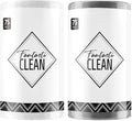Fantasticlean Microfiber Cleaning Cloth Roll -150 Pack, Tear Away Microfiber Towels, 12" x 12", Reusable, Washable, Ultra Absorbent Dishcloth for All-Around Cleaning Supplies (White & Dimgrey)