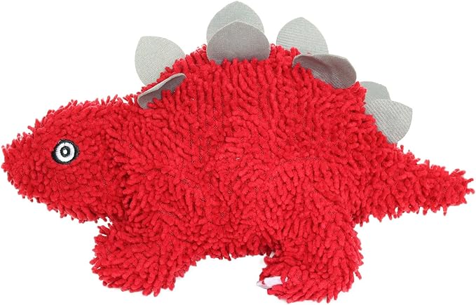 MIGHTY Tuffy Microfiber Medium Ball Stegosaurus Dog Toy | Ultra Durable Plush Toy with Multiple Layers & Reinforced Seams , Washable and Floats , Mighty® Construction
