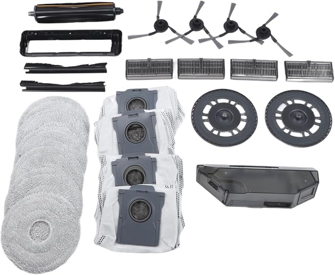 Replacement Parts Kit,For Mova P10-Pro Ultra,For P50-Pro Ultra Robot Vacuum | Includes for tricut Main Brush, Side Brushes, HEPA Filters, Mop Cloths & Dust Bags