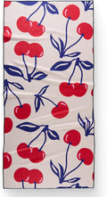 GEOMETRY Micro-Loop Beach Towel – Spring & Summer Collection – Quick-Dry, Sand-Resistant, Ultra-Absorbent Compact Towel for Beach & Travel (Cherry Slush)
