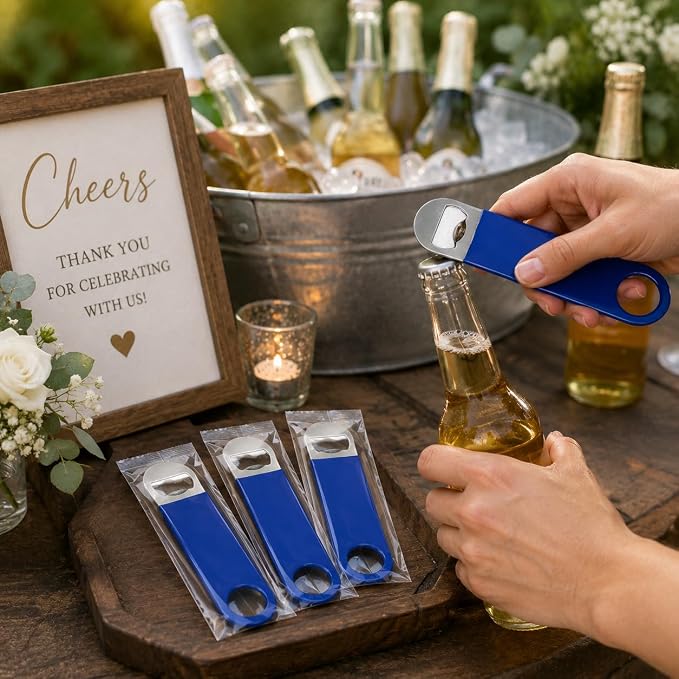 50 Pack Leather Bottle Openers, Bulk Bar Tools for Laser Engraving | Customization: Suitable for Laser Engraving and Personalized Logos