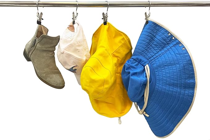 Boot Hangers for Closet, 100 Pack Hanging Clips Hook Clothes Pins for Laundry, Hanger Clips Towel Clips Boot Organizer for Home and Travel, Clothespins Clip Hangers for Pants Hats Socks Gloves
