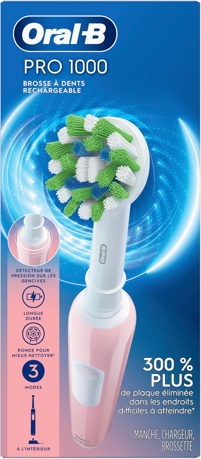 Oral-B Pro 1000 Rechargeable Electric Toothbrush, Pink