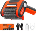 Electric Grill Brush for Outdoor Grill, 800 RPM Brush Head, 3000mAh Battery, No Preheating Grill, 304 Stainless Steel Bristle, Rechargeable Cordless BBQ Grill Cleaner with LED Light, Gift for Men/Dad