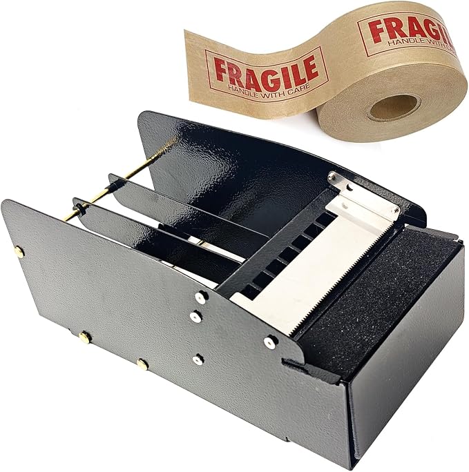 Manual Adjustable Width Kraft Paper Tape Cutter, Suitable for a Maximum of 6-inch Wide Tape, with a Water Brush Cutter, Used for Cardboard Packaging of Express Boxes and Gift Boxes