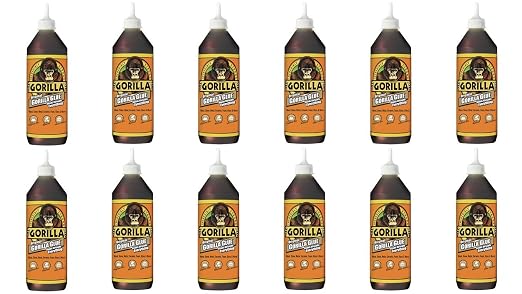 Gorilla Original Waterproof Polyurethane Glue, 36 ounce Bottle, Brown, (Pack of 12)