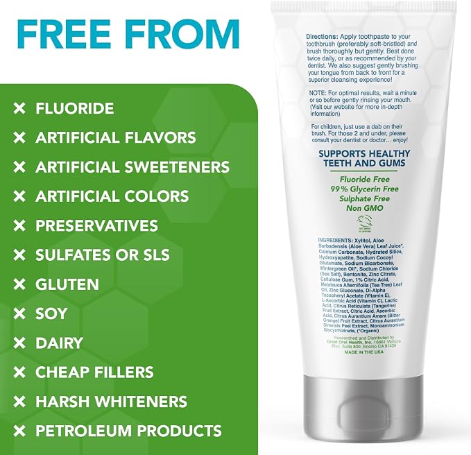 Nano hydroxyapatite Toothpaste Fluoride-Free Dentist Formulated Remineralizing Anti Cavity Enamel Support Sensitive Teeth Toothpaste Flavor Variation 3 Pack: Citrus Blast, Peppermint Wow, Wintermint