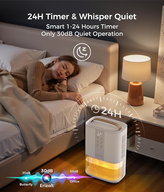 Large Dehumidifiers for Home, 96oz Dehumidifier for Bathroom with Auto Shut-off Auto Defrost, Whisper Quiet Dehumidifier for Bedroom Office RV Closet Wardrobe Basement (1000 Sq.ft)