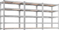 REIBII 2020LBS Garage Shelving Heavy Duty Metal Shelving 5 Tier Storage Shelves, Metal Shelves for Basement, Warehouse, Pantry, Closet, Kitchen, 72" H x 36" W x 16" D, Galvanized, 3 Pack