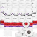 Perco 1 Line White Labels - 240,000 Blank Pricing Labels for Perco Lite, X, Plus and Pro 1 Line Price and Date Guns- 240 Rolls, Case of 30 Sleeves - Made in USA