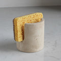 Natural Travertine Marble Sponge Holder for Kitchen Sink, Drying Rack, Compact Sink Caddy Organizer - Beige Travertine