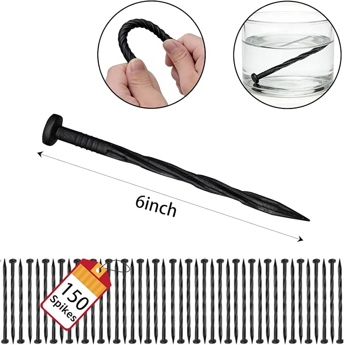 Kryonix 4 in x 120 ft Landscape Edging with Stakes | Flexible plastic no-dig garden edging with 150 stakes. Easy install for lawns, flower beds & landscaping.